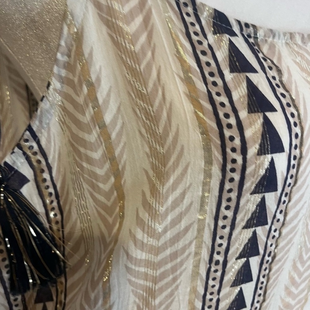 Yada, NWT Beige Elegant Multicolor Maxi Dress, size L/xl - Picture 6 of 11